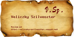 Veliczky Szilveszter névjegykártya